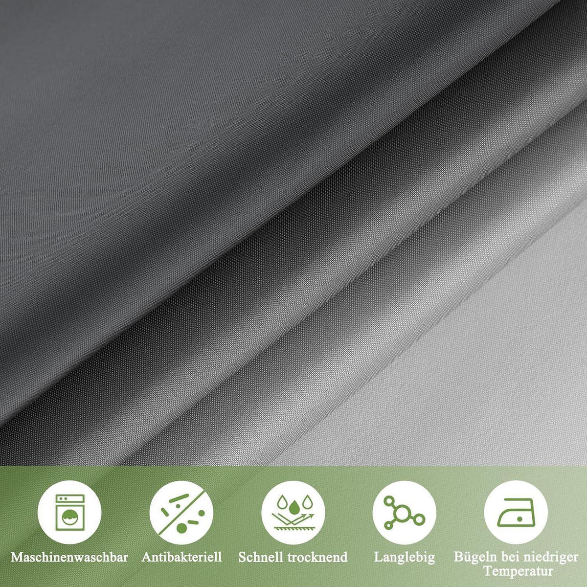 DUSCHVORHANG Farbverlauf Grau 150 x 200 cm - Multicolor, Textil (150/200cm)