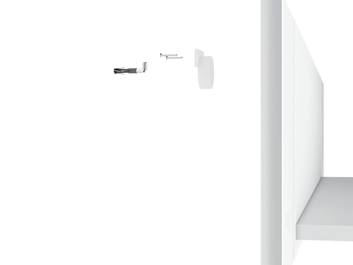 WANDREGAL – 126 cm – Villa – Weiß Hochglanz - Weiß Hochglanz, Holzwerkstoff (126/25/22cm) - hi-markt
