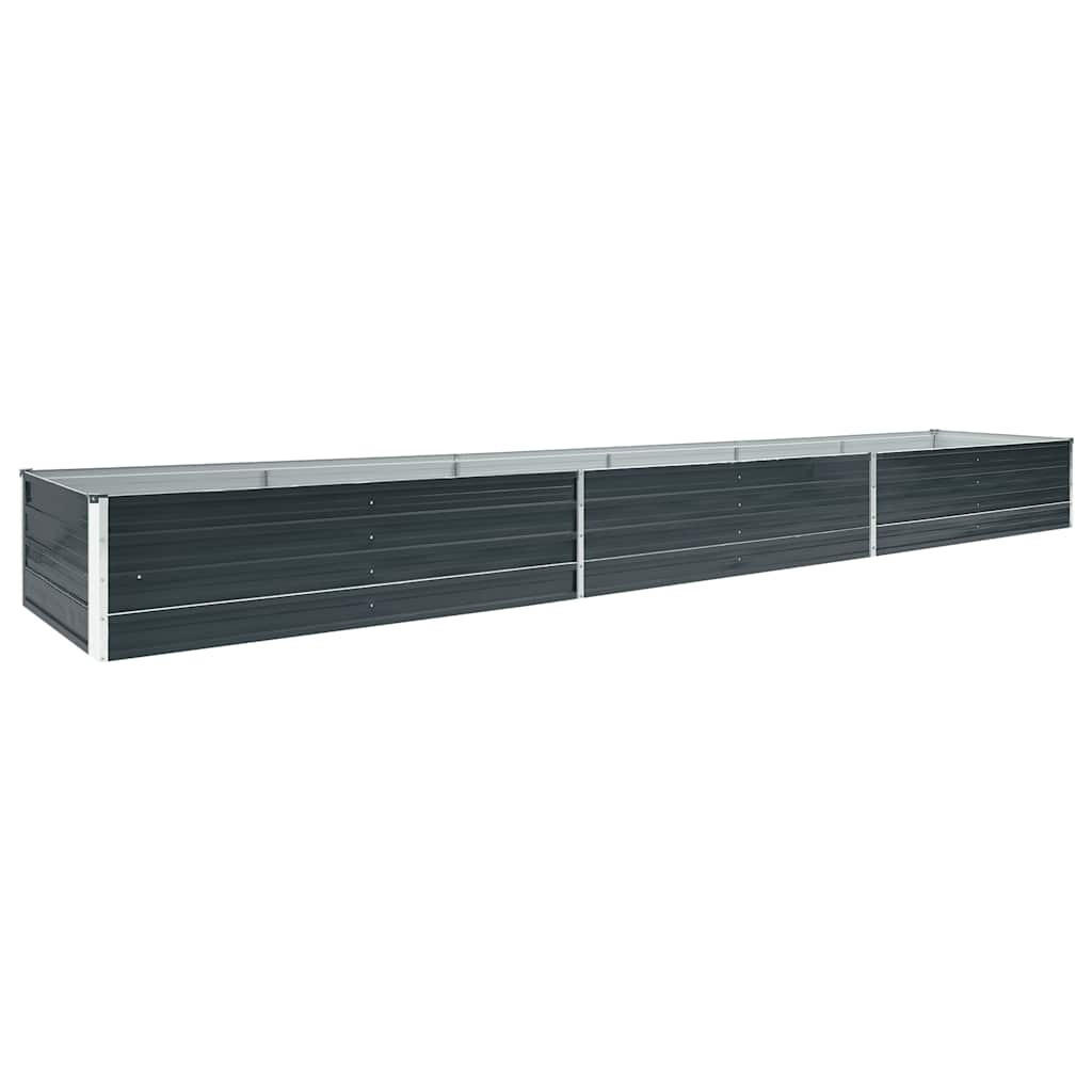 GARTEN-HOCHBEET Verzinkter Stahl 480/80/45 Cm Anthrazit - Anthrazit, Metall (480/45/80cm) - vidaXL