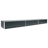 GARTEN-HOCHBEET Verzinkter Stahl 480/80/45 Cm Anthrazit - Anthrazit, Metall (480/45/80cm) - vidaXL