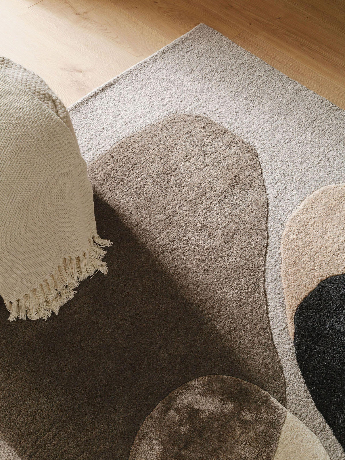 WOLLTEPPICH Kyoto Multicolor/Grau 160x230 cm - Multicolor, Textil (160/230cm) - benuta Pure