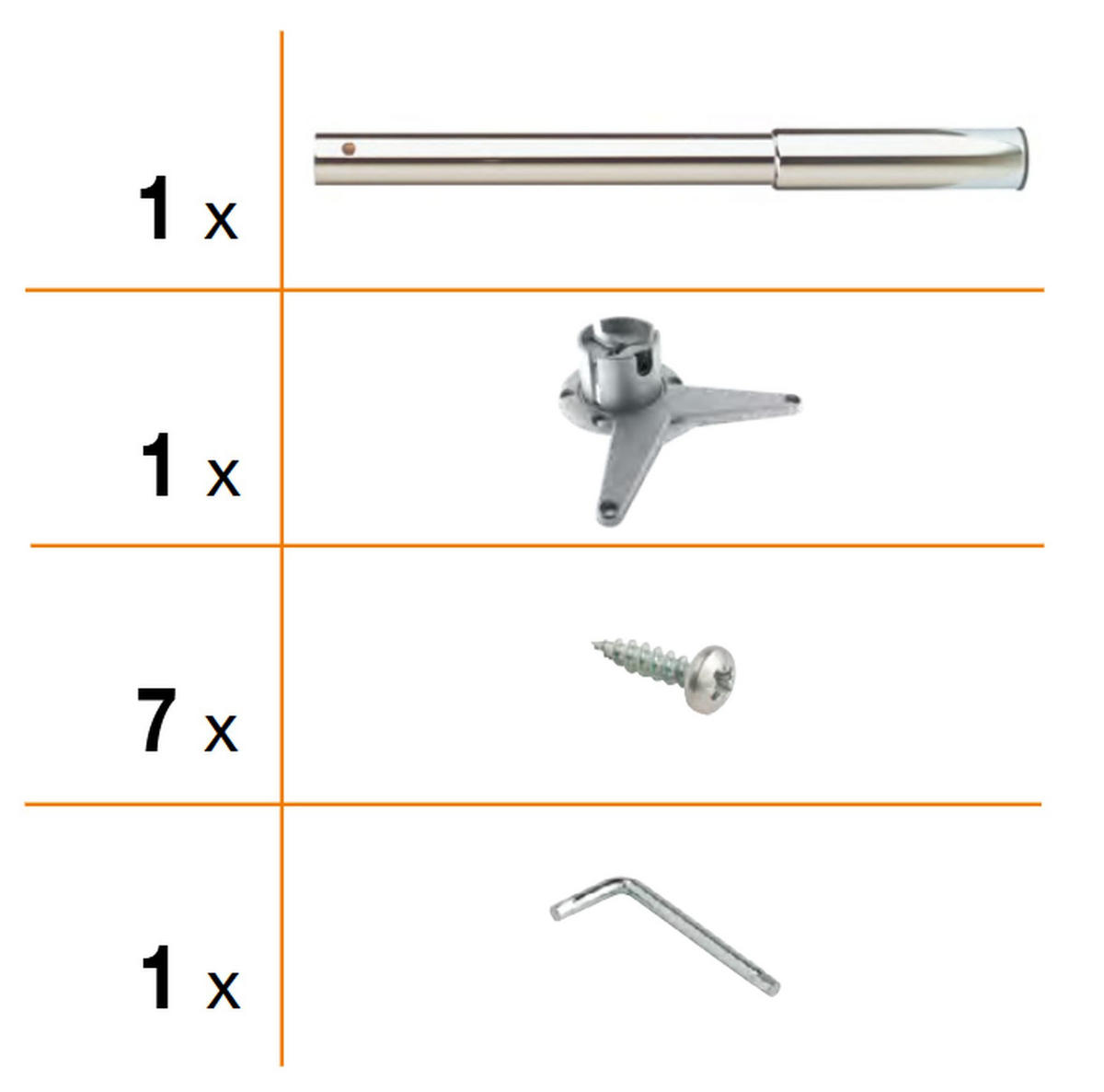TISCHBEIN Studio (79,5-97,5cm), Stützfuß höhenverstellbar, max 150kg - Grau, Metall (0.01/97.5/0.01cm)