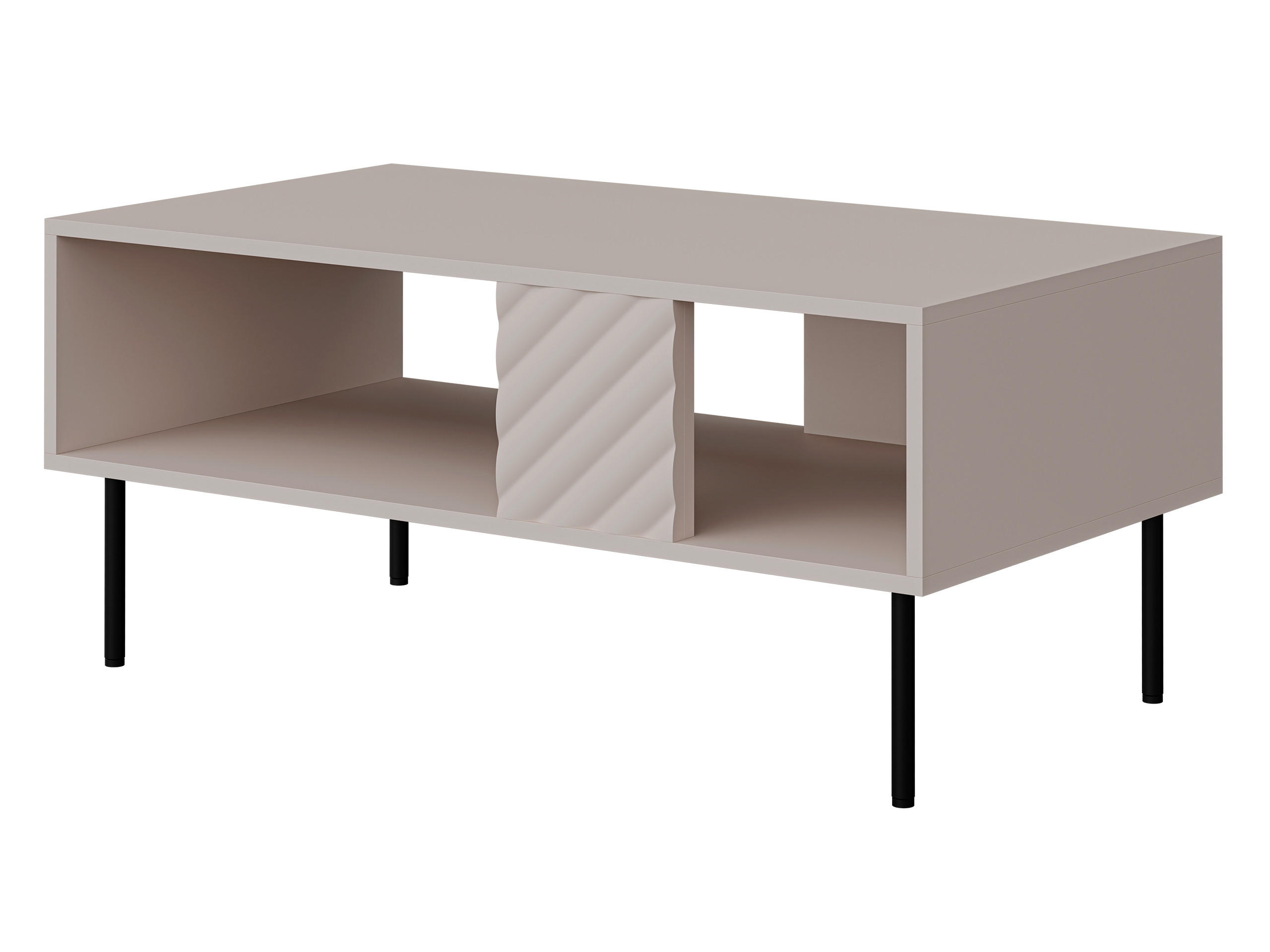 COUCHTISCH Lucca 100 - Kaschmir/Schwarz, Holz/Holzwerkstoff (55/100/46cm) - MIRJAN24