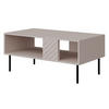 COUCHTISCH Lucca 100 - Kaschmir/Schwarz, Holz/Holzwerkstoff (55/100/46cm) - MIRJAN24