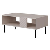 COUCHTISCH Lucca 100 - Kaschmir/Schwarz, Holz/Holzwerkstoff (55/100/46cm) - MIRJAN24