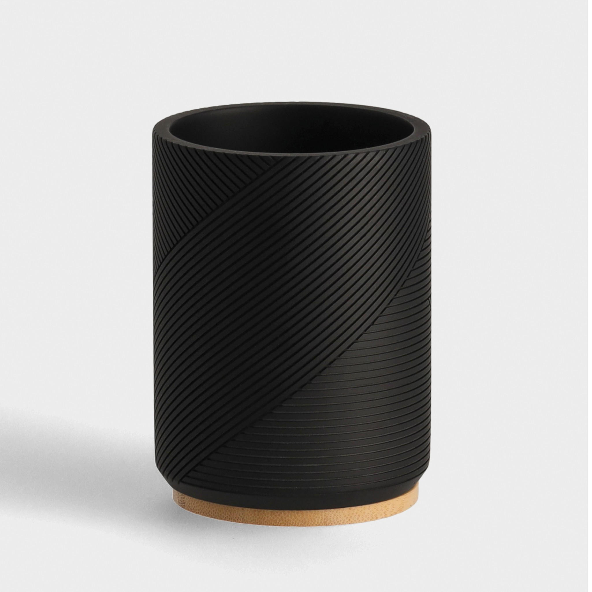ZAHNPUTZBECHER Raveno - Schwarz, Kunststoff (7.8/11/7.8cm) - home&you