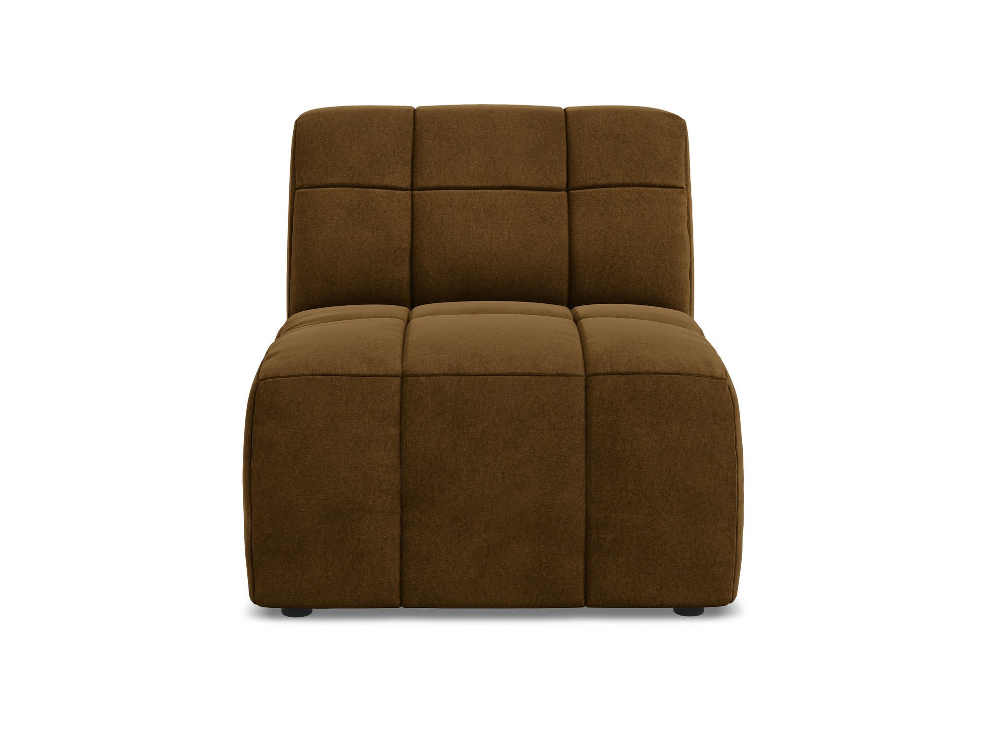 SOFAELEMENT Samt Stoff Gelb - Currygelb/Schwarz, Holzwerkstoff/Kunststoff (75/77/90cm) - Makamii