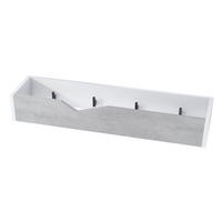 GARDEROBENPANEEL Kolmio Beton Oxid Optik - Hellgrau, Holzwerkstoff (83.5/12.5/21cm) - Vladon