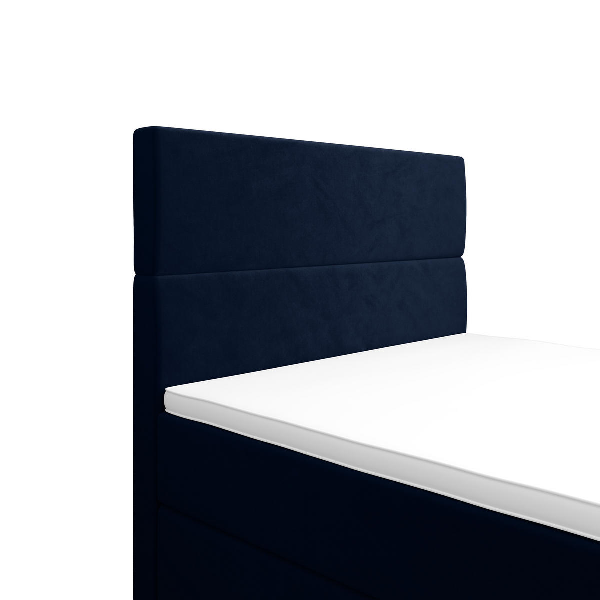 BOXBETT FLO PLUS 100x200 Itaka 11, mit Matratze H3, Bonell und Topper, Dunkelblau - Dunkelblau, Holz/Textil (100/200cm) - Bedante