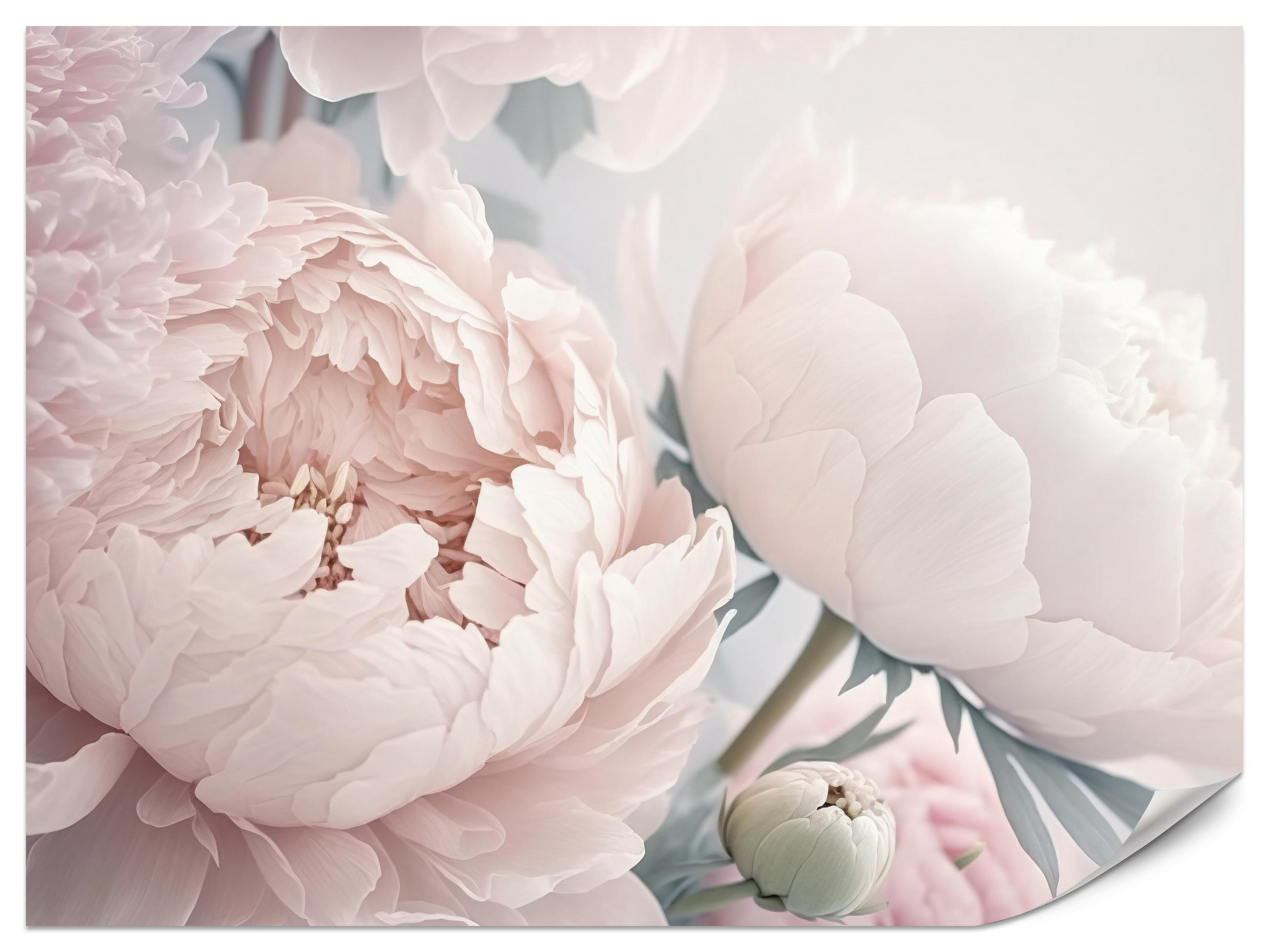 FOTOTAPETA Pre Spálňu Veľké Kvety Ružové Pivonky 350 x 256 cm - zelená/ružová, papier (350/256cm) - Muralo