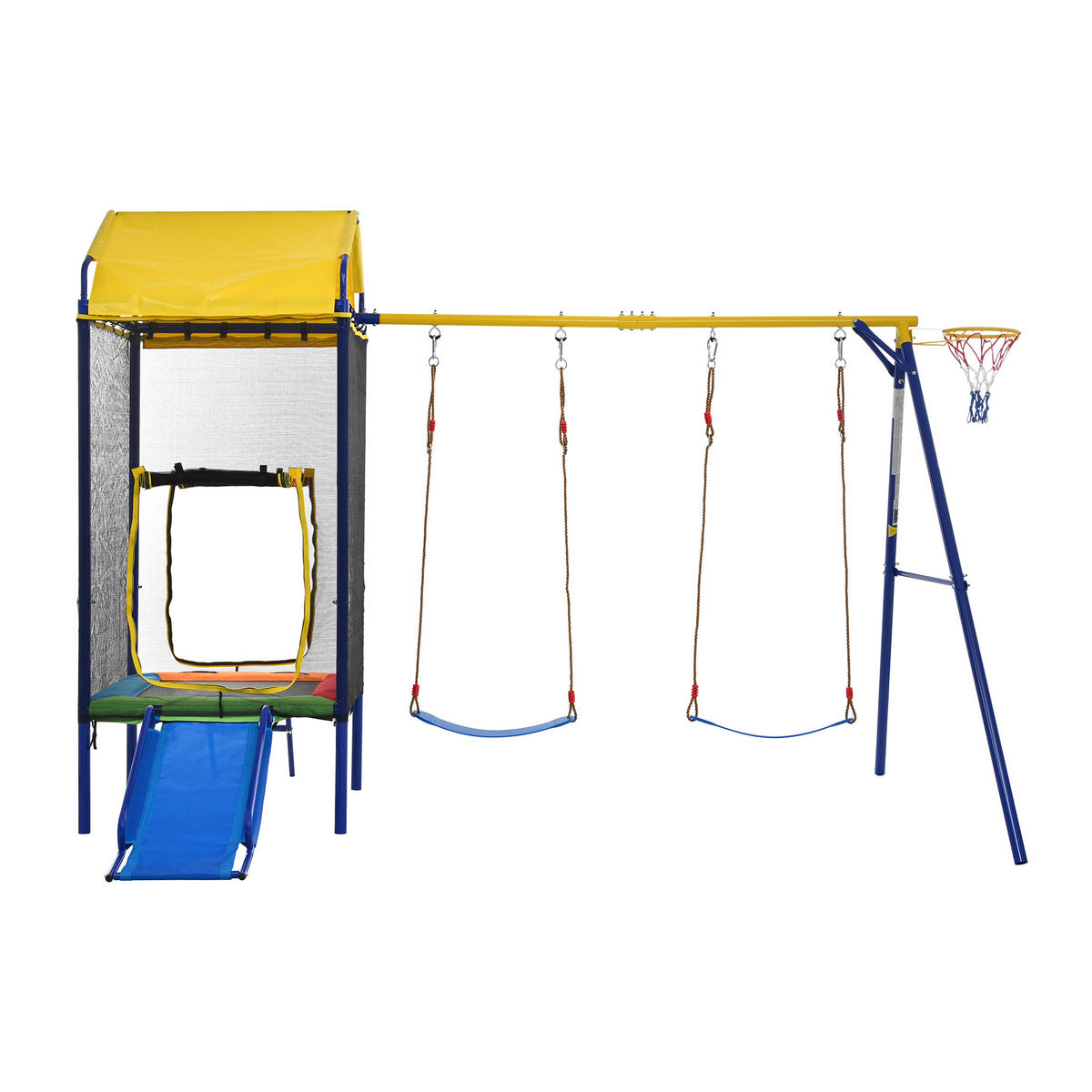 SPIELGERÄT Outdoor Kinder Turm Schaukel Rutsche - Multicolor, Metall (336/217cm) - LEBENLANG