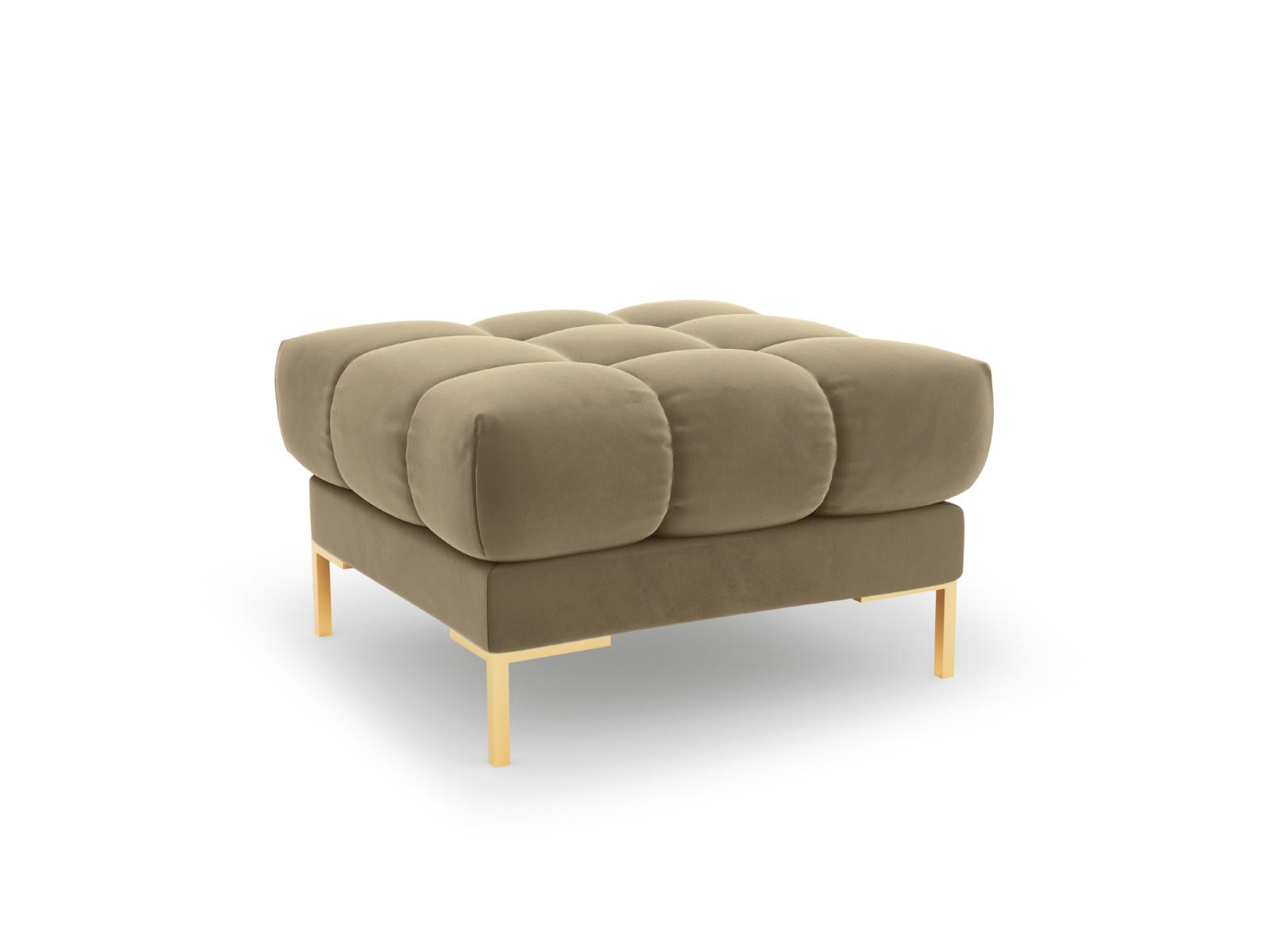 POUF Mamaia aus Samt beige - Beige, Textil (60/41/60cm) - Micadoni
