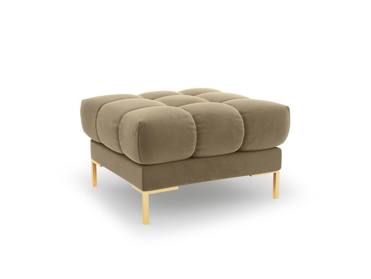 POUF Mamaia aus Samt beige - Beige, Textil (60/41/60cm) - Micadoni