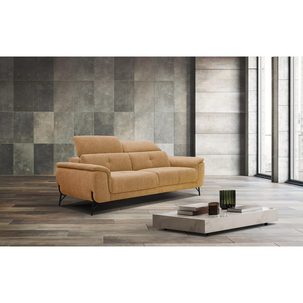 Thumbnail - Courtois Laville Sofa, Orange, Textil, Rechteckig, 204x80x108 cm, Wohnzimmer, Sofas & Couches, Sofas, 3-Sitzer Sofas