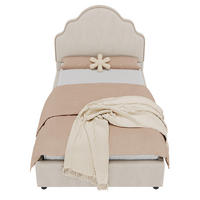 POLSTERBETT 90x200cm Kinderbett Leinen Beige Kopfteil - Beige, Naturmaterialien (90/200cm) - FLIEKS