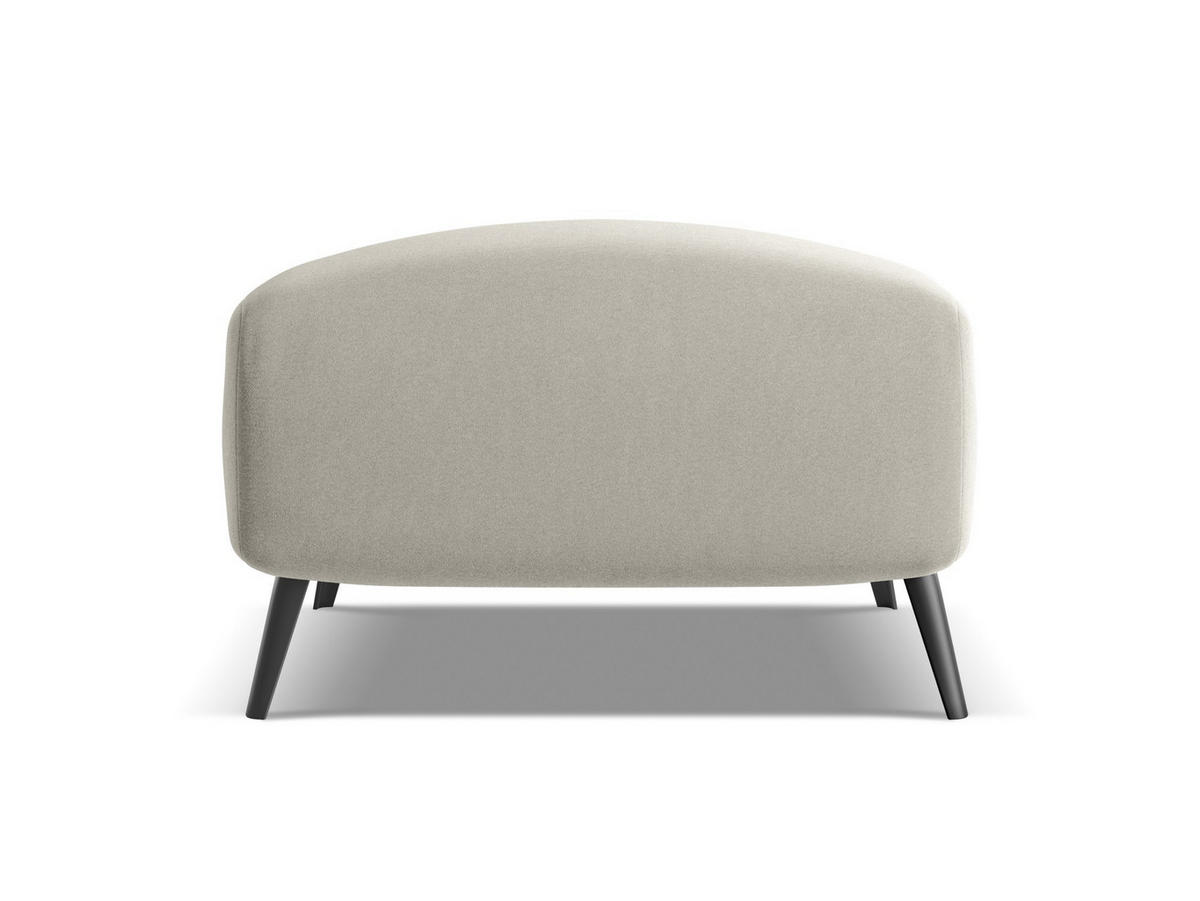POUF Samt Stoff Creme - Perlmutt/Creme, Textil/Metall (65/44/65cm) - Makamii