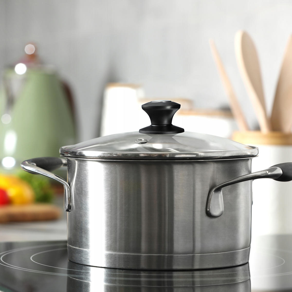 DECKEL mit Griff, 14 cm, 1 Stück - Transparent, Glas/Kunststoff (14cm) - KADAX