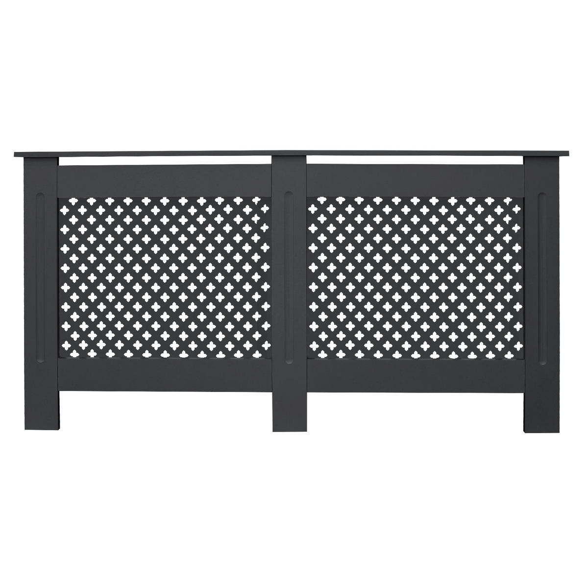 OBLOŽENÍ RADIÁTORU s voštinovým vzorem 152 x 19 x 82 cm antracit - antracitová, kompozitní dřevo (19/152/82cm) - ML-DESIGN