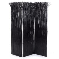 RAUMTEILER Nature 3-tlg. Weidenholz schwarz - Schwarz, Naturmaterialien (120/165/3cm) - DESIGN DELIGHTS