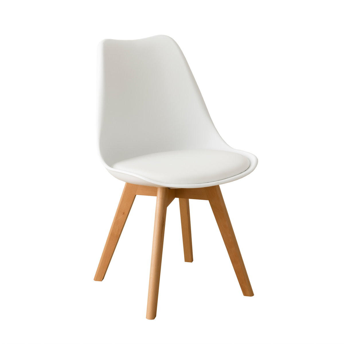 STUHL Scandinavian Weiß 49 cm x 82 cm - Weiß, Kunststoff (49/82/54cm) - Kenay Home