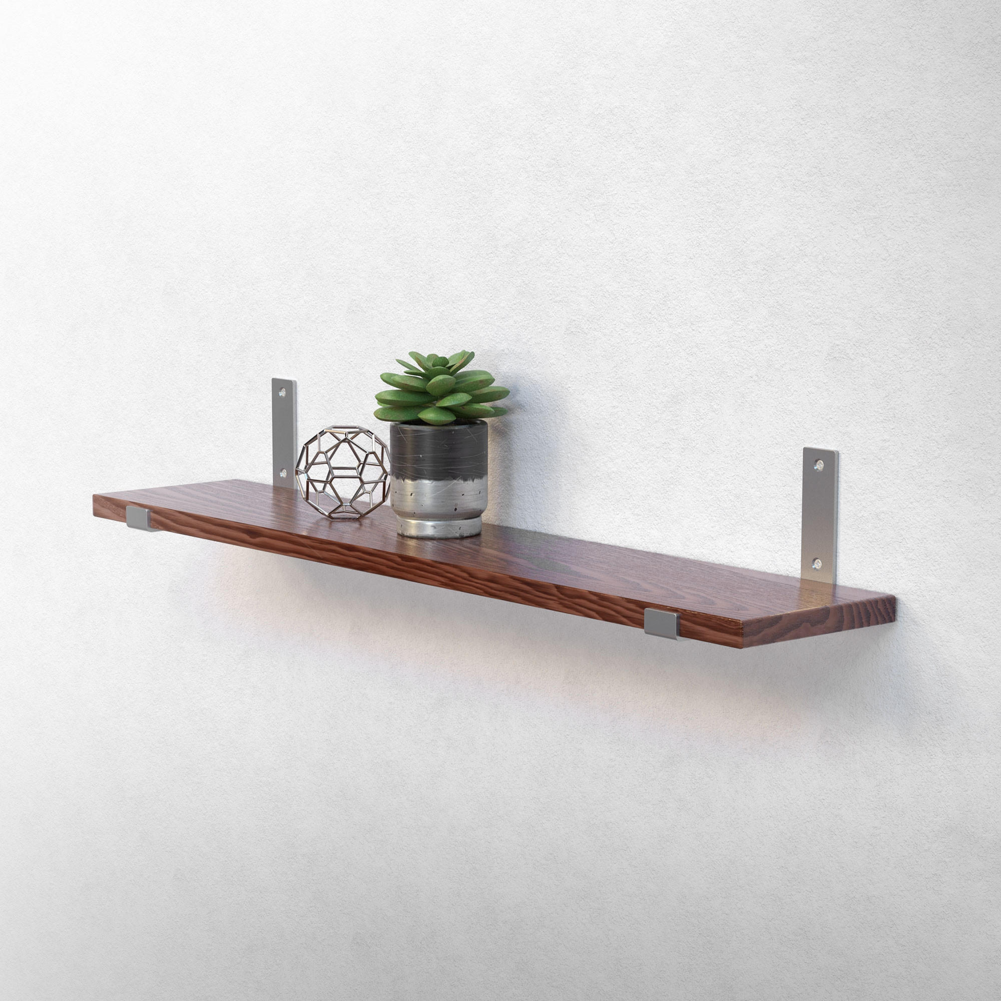 REGALHALTERUNG 2er Set - Grau, Metall (14/4/20cm) - ML-DESIGN