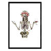 POSTER Skeleton Aquarellweinblumen A4 Rahmenlos - Klar, Papier (29.7/5/21cm) - Nacnic