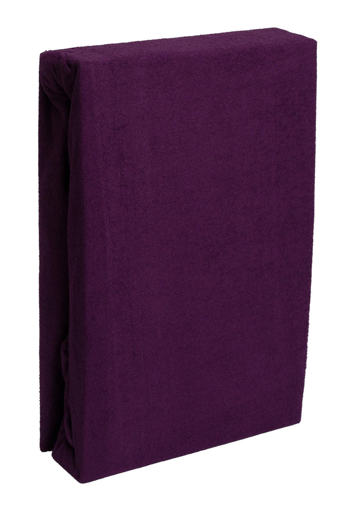 FROTTEE-SPANNBETTLAKEN 160x200 cm Lila, Warmes Winter Bettlaken - Lila, Textil (160/200cm) - Carpe Sonno