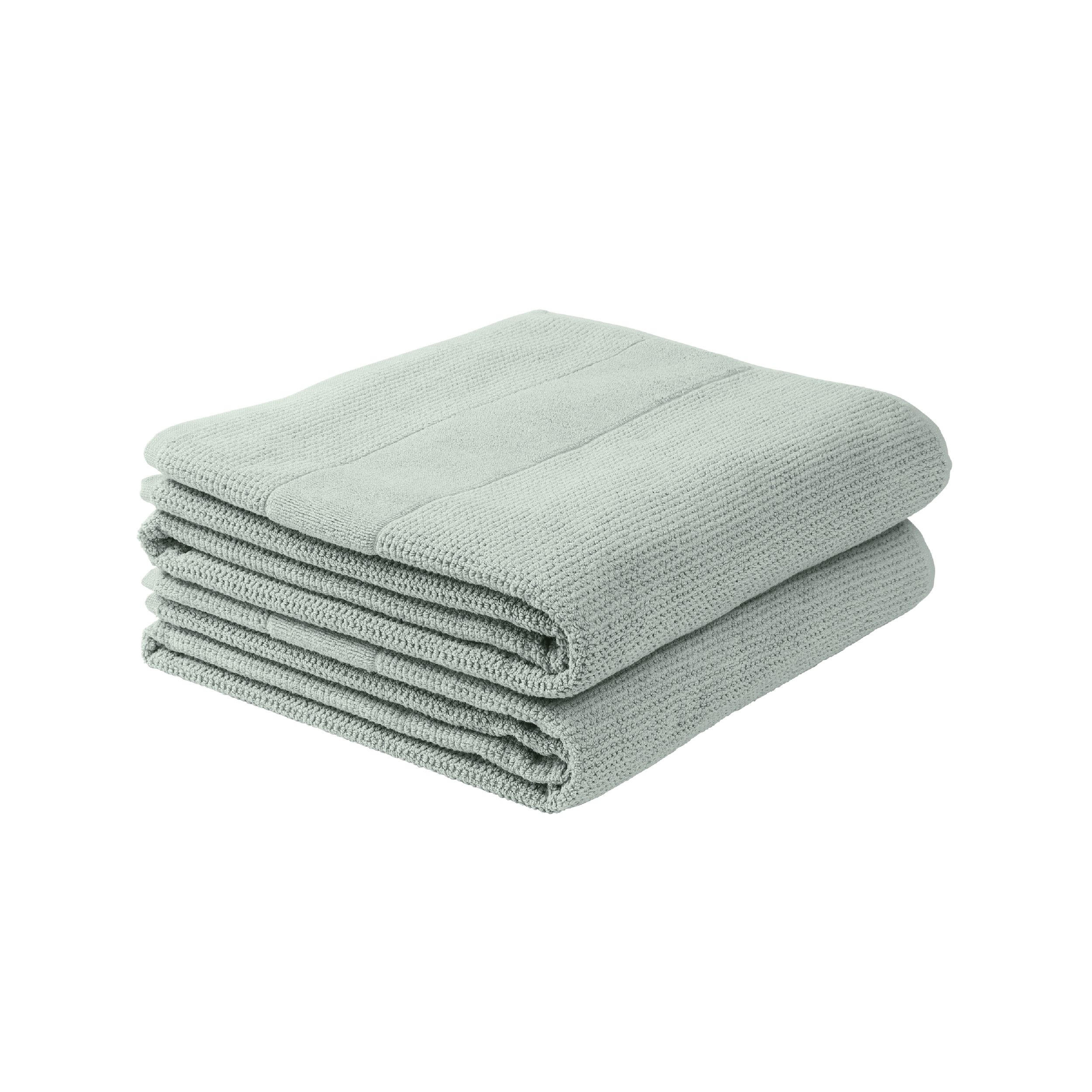 DUSCHTUCHSET Turin - 2-teilig - 70x140 cm - Hellpetrol - Hellgrün, Textil (70/140cm) - SCHIESSER
