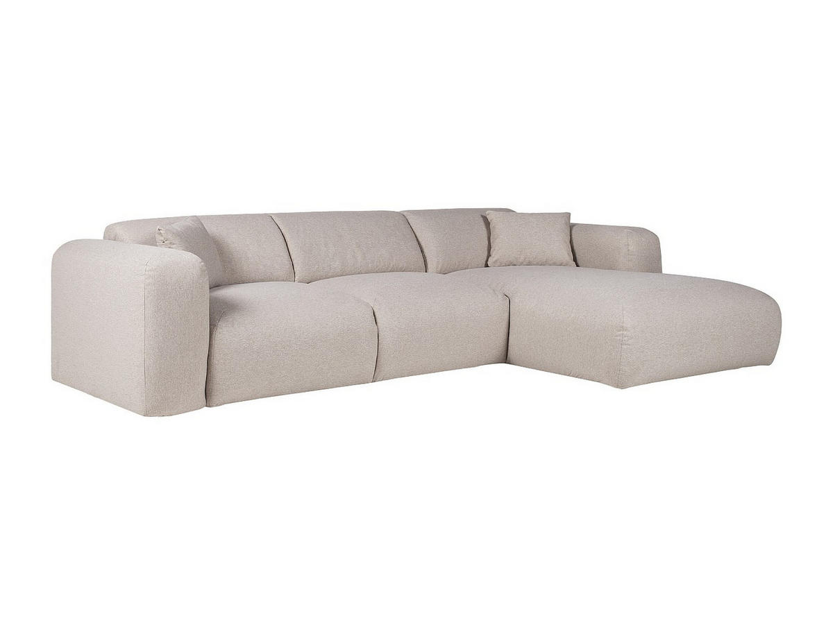 SCHLAFSOFA - 5 Personen - stoff - beige Pogni - Beige, Kunststoff/Textil (299/73/165cm) - Vente-Unique