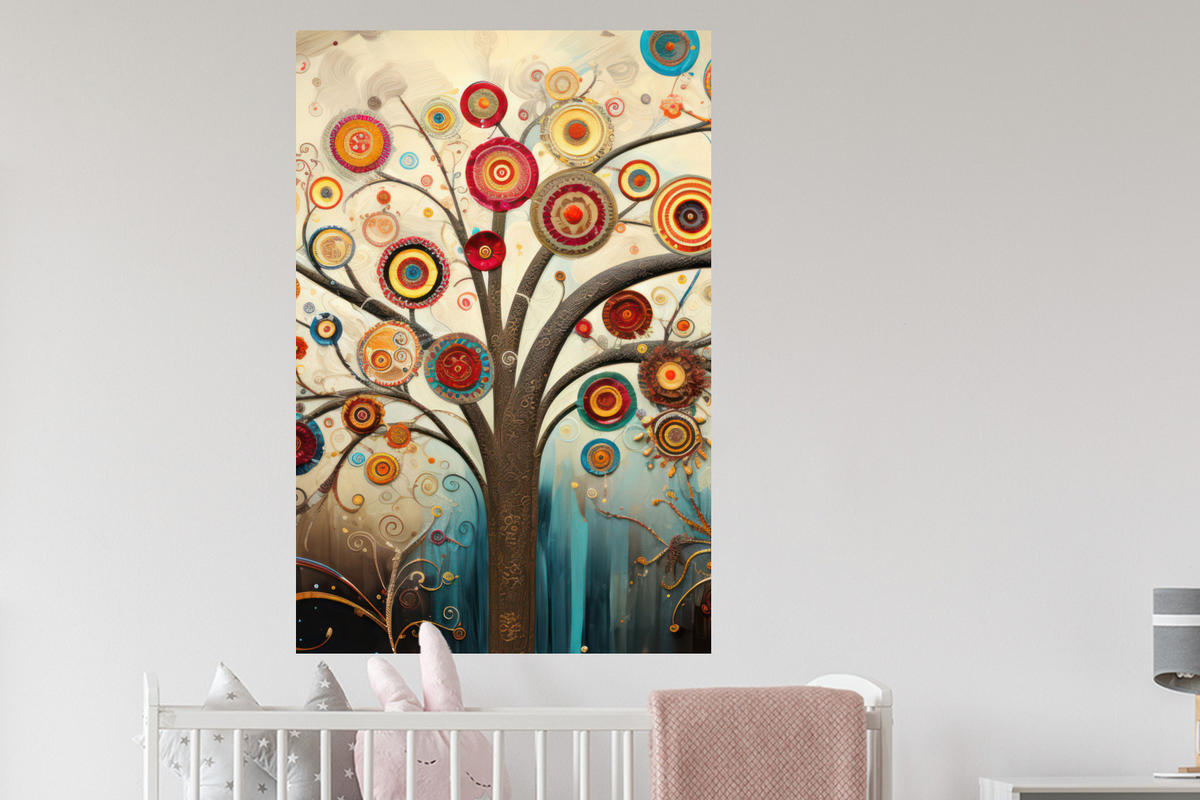 WANDTATTOO Baum - Baum des Lebens - Farbe 80x120 cm - Braun, Kunststoff (80/120/0.1cm) - MuchoWow