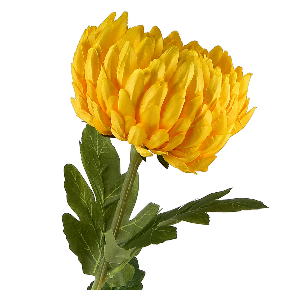 UMĚLÁ KVĚTINA, syntetická tkanina, žlutá - žlutá, plast (75cm) - Mondex