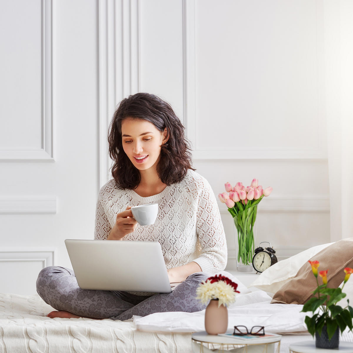 3XKORBTISCH - Multicolor, Holzwerkstoff/Metall (39.5/39.5/40cm) - Relaxdays