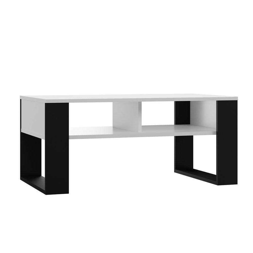 KONZOLOVÝ STOLÍK Biela, Čierna 90/50/58 - čierna/biela, kompozitné drevo (58/90/50cm) - RAUMHIRSCH FURNITURE
