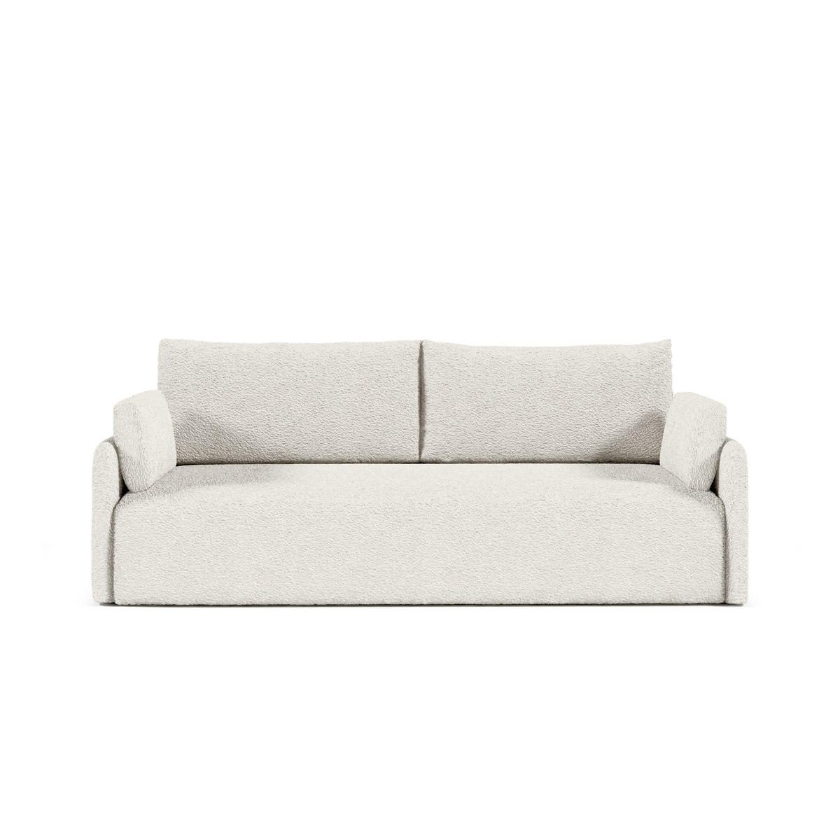SOFA aus Bouclé-Stoff Femmo 4 Sitzer, Weiß - Weiß, Textil (86/91/205cm) - Fedve