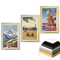 WANDBILDER 3er Set - 40x60 cm Goldrahmen - Ouray Mountains London Coliseum - Goldfarben, Kunststoff (40/60cm) - ArtPrintCave