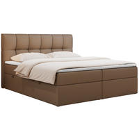 BOXBETT RICO 200/200 Braun Kunstleder - H4 - Braun, Holz/Textil (200/200cm) - MKS