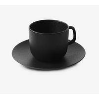 TEETASSE MIT UNTERTASSE EQUINOXE 200 ml in gusseisener optik - Schwarz, Keramik (0.02L) - Revol Porcelaine France