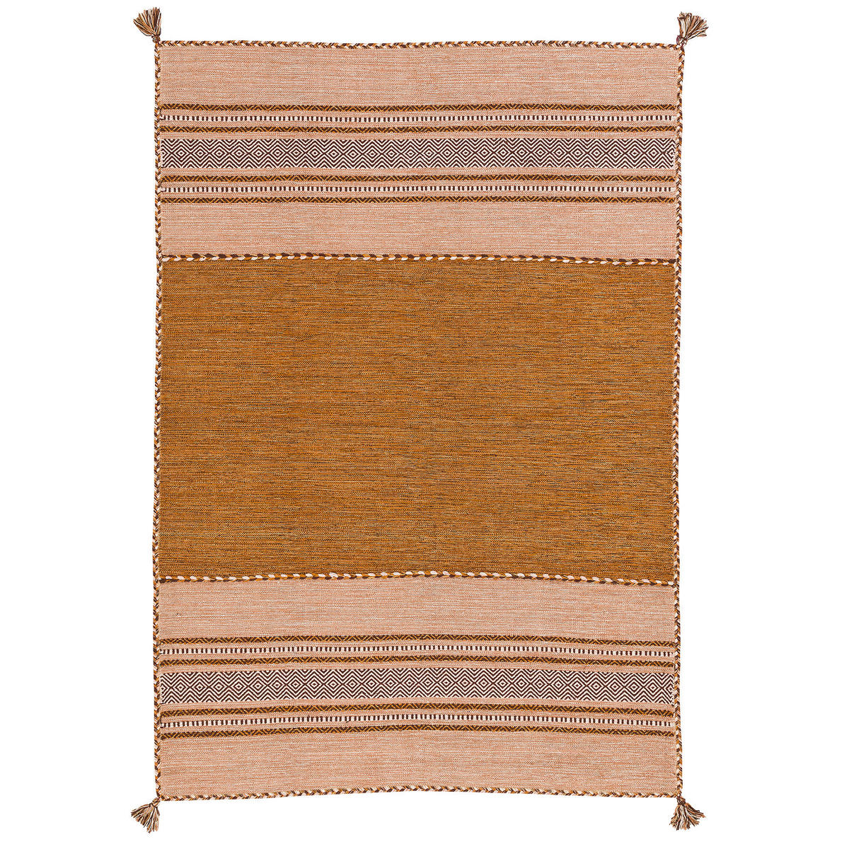 NATUR TEPPICH KELIM NAVARRO - Braun, Textil (200/300cm) - Pergamon