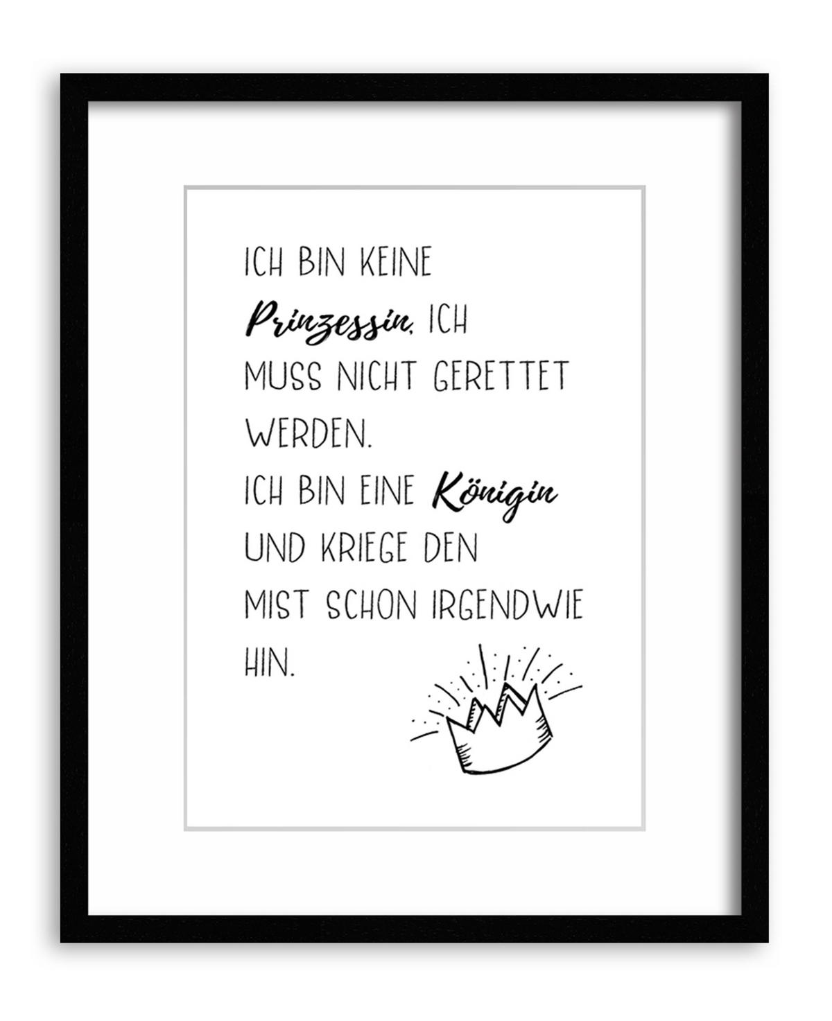 POSTER DIN A4 21x29,7 cm witziger Spruch schwarz weiß - Weiß, Papier (21/29.7/2cm) - artissimo