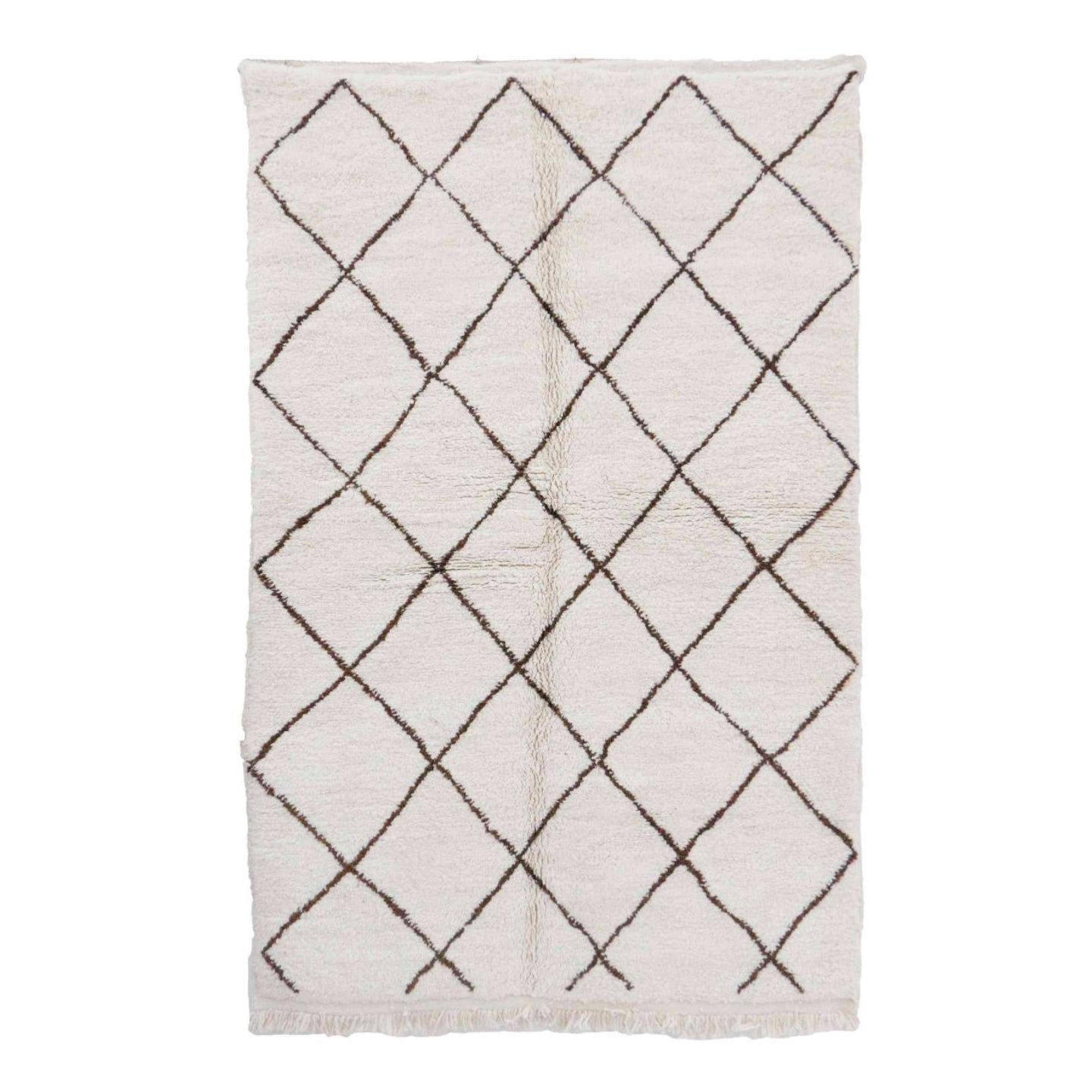 BERBERTEPPICH aus reiner Wolle 159x 245 cm - Beige, Naturmaterialien (159/245cm) - AFK Living