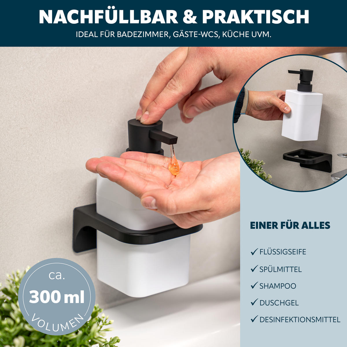 BADACCESSOIRESET SAVONA Softtouch (2er-Set) - Weiß, Kunststoff (7/15.5/8.5cm) - bremermann