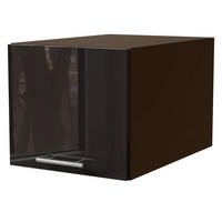 AUFSATZSCHRANK Essen W6B/40 Schwarz Hochglanz / Lava Matt 40 / 59 / 36cm - Schwarz Hochglanz/Dunkelgrau, Holz/Holzwerkstoff (40/59/36cm) - Feldmann-Wohnen