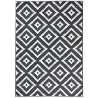TEPPICH LUXURY Grau Marokkanisch Karo 120/170 cm - Dunkelgrau, Textil (120/170cm) - Tapiso