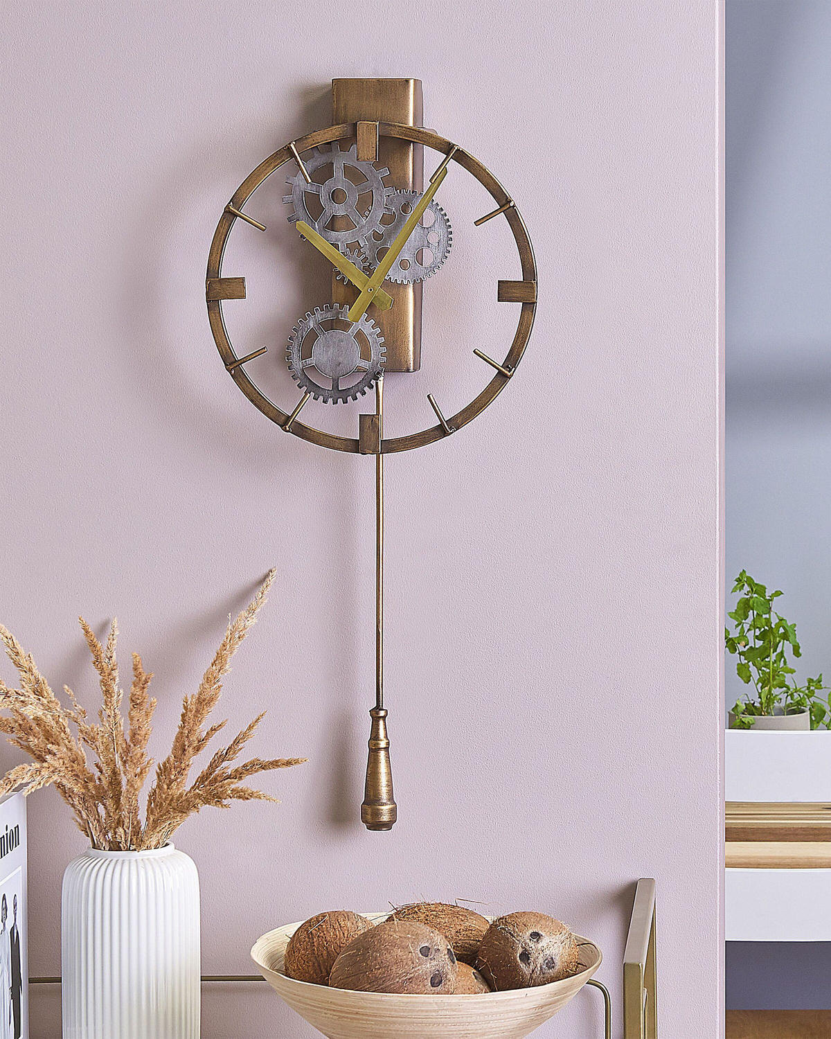 WANDUHR Metall gold Marcote - Goldfarben, Metall (30/67/9cm) - Beliani