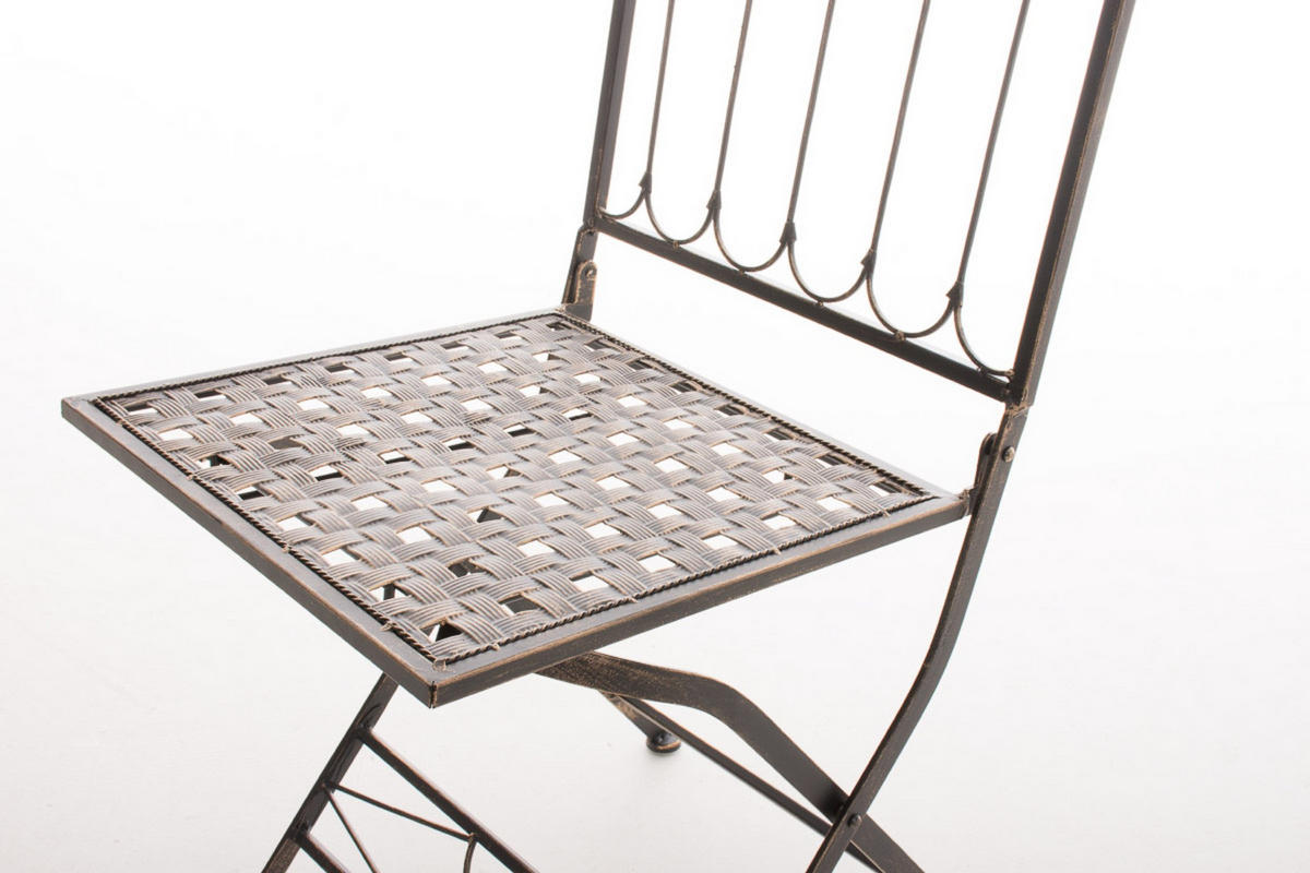GARTENSTUHL Asiri bronze - Braun, Metall (40/39/95cm) - TPFGarden
