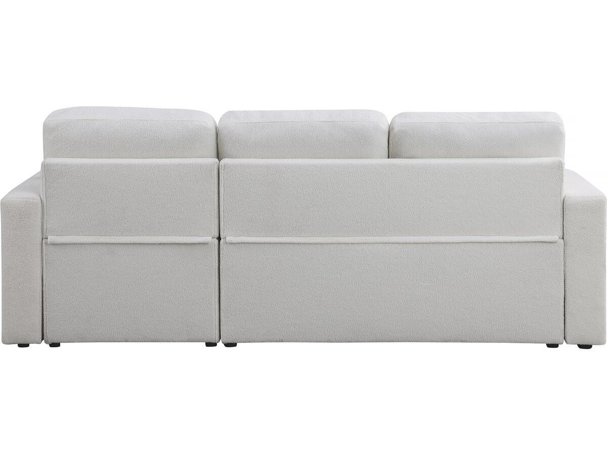 ECKSCHLAFSOFA Alain Weiß - Weiß, Textil (221/145cm) - Habitat Garten