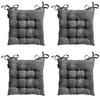 SITZKISSEN Kreis 46/46 cm 4er-Set - Grau, Textil (46/8/46cm) - Madison