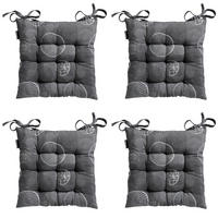 SITZKISSEN Kreis 46/46 cm 4er-Set - Grau, Textil (46/8/46cm) - Madison