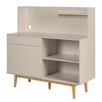 KÜCHENSCHRANK - Holzwerkstoff / Teilmassivholz - Taupe, Holz/Holzwerkstoff (120/45/119cm) - home24