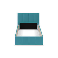 POLSTERBETT Dalas Blau 100 x 200 x 40 cm Stauraum Ohne Matratze und Lattenrost - Blau, Holz (100/200cm) - Halmon Schlafkomfort Betten 